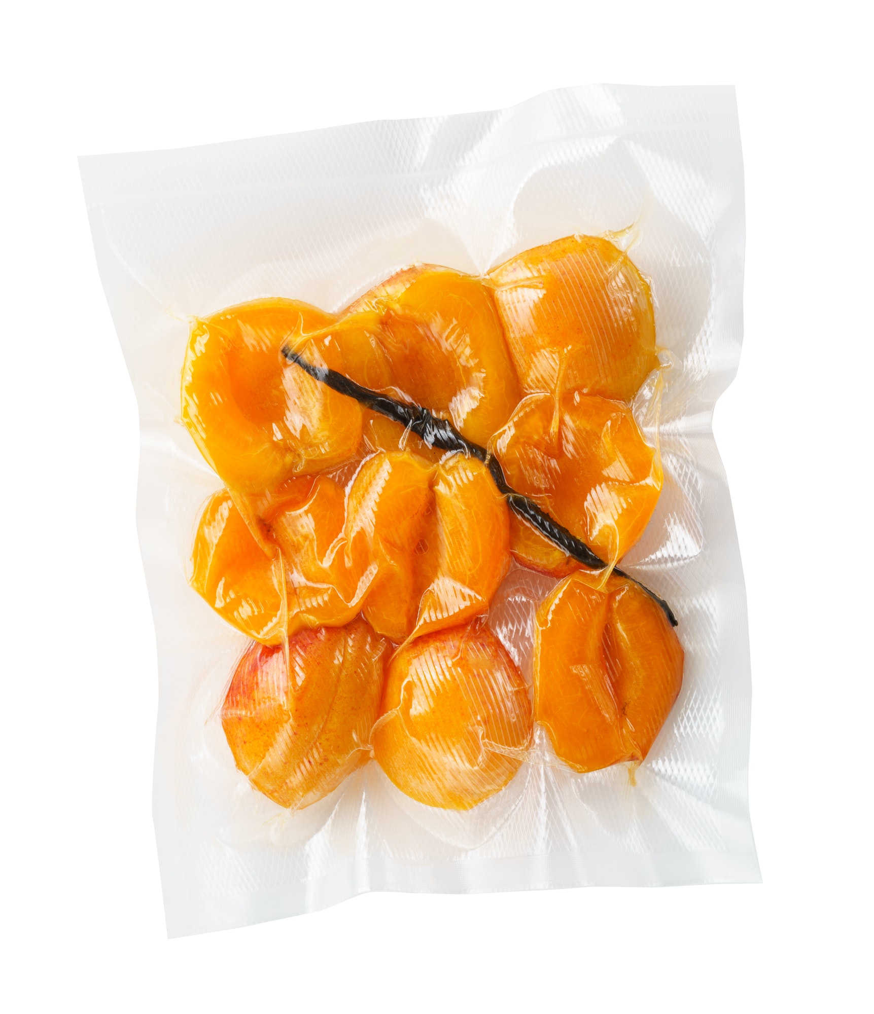 Vacuum sealed apricots