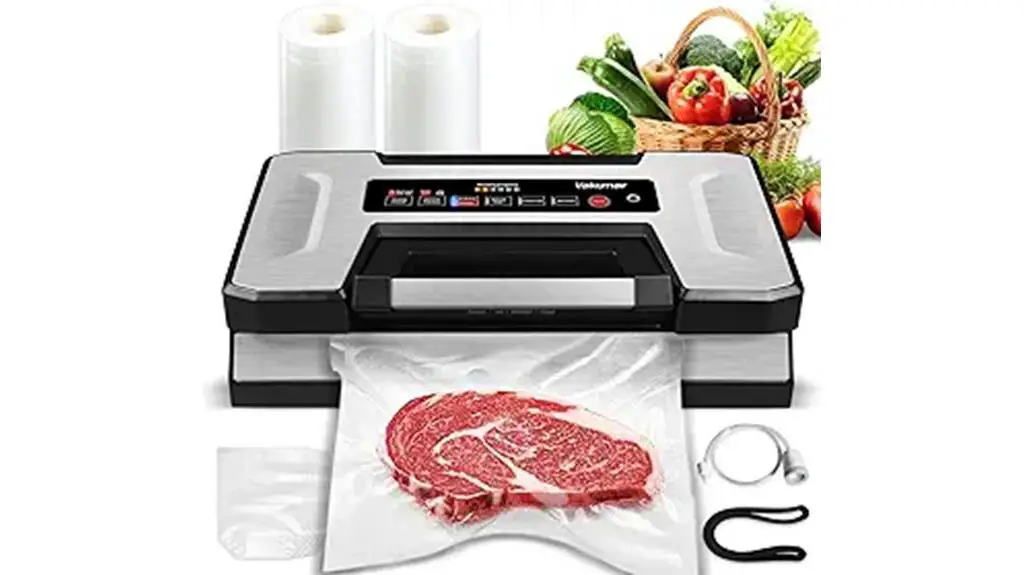food vacuum sealer with cutter and bag storage