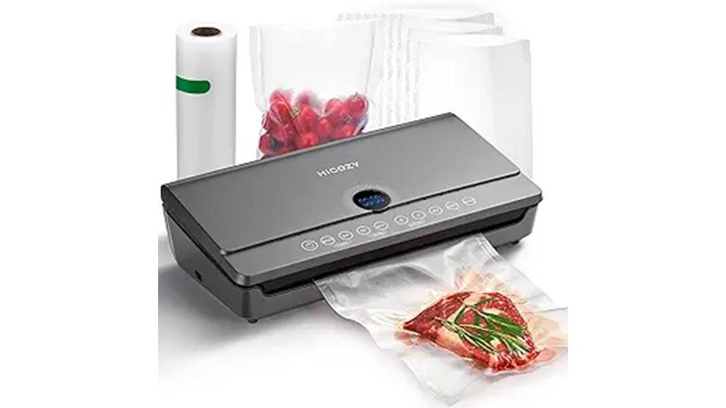 convenient vacuum sealer with cutter and bag storage