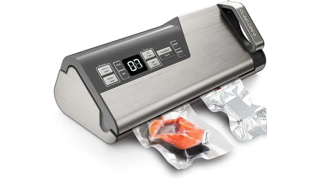 versatile vacuum sealer with cutter and roll storage