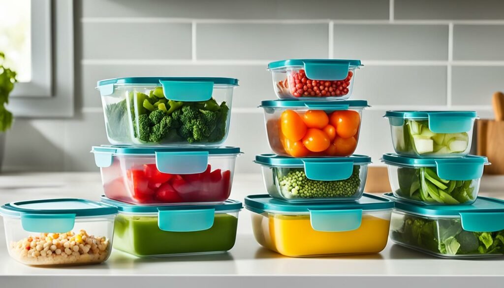 Tupperware food storage containers