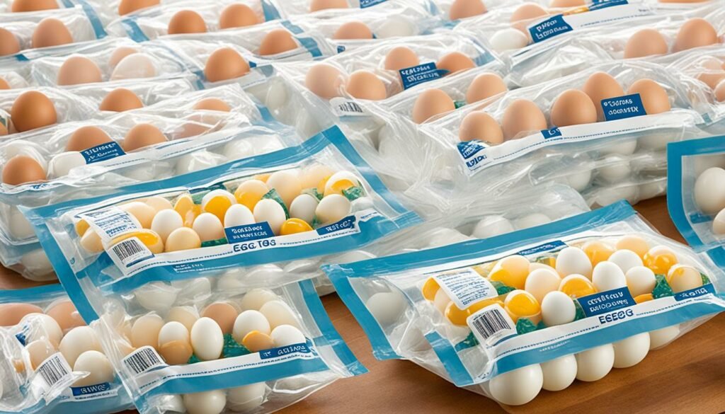 Vacuum sealer bags for egg packaging