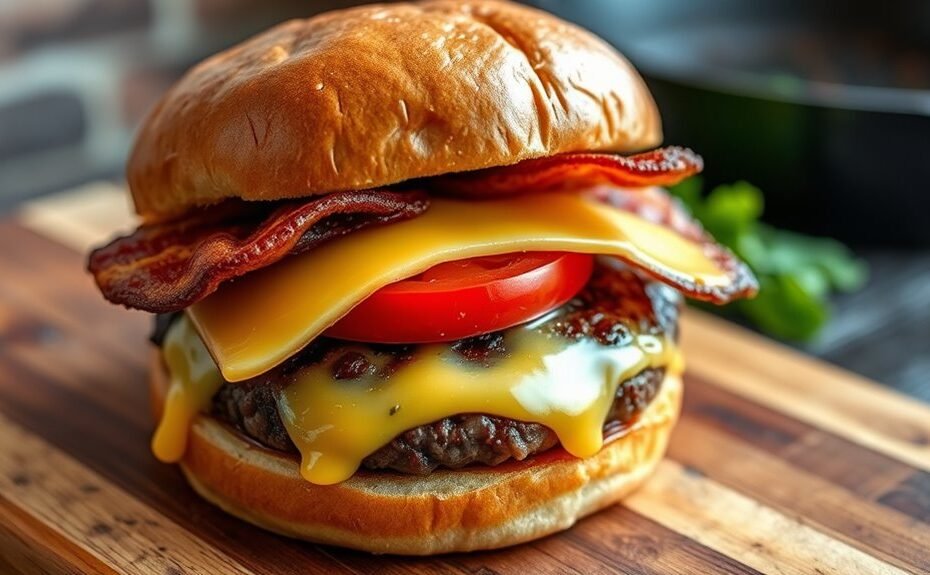 cheddar bacon sous vide burgers