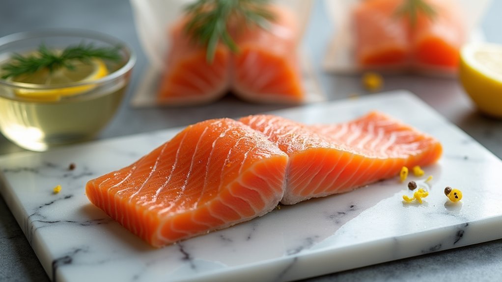 brining and vacuum sealing salmon