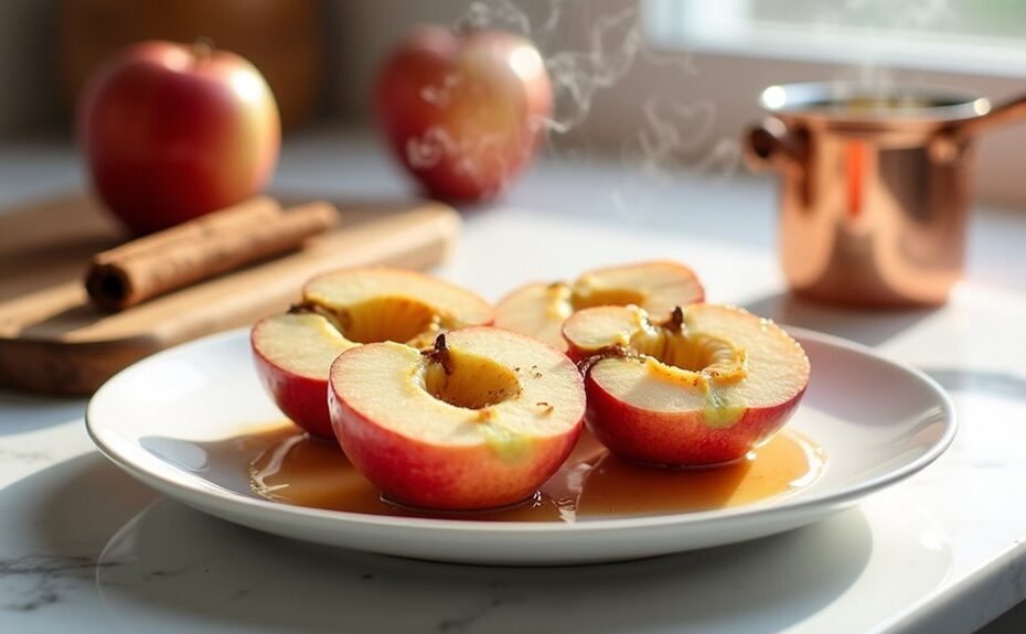cinnamon infused sous vide apples