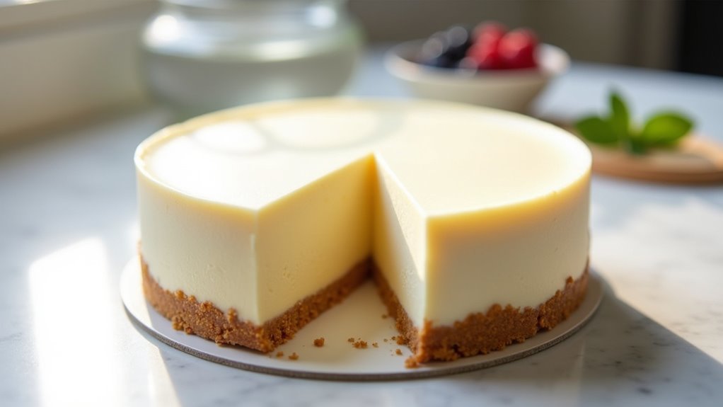 consistent creamy sous vide cheesecake