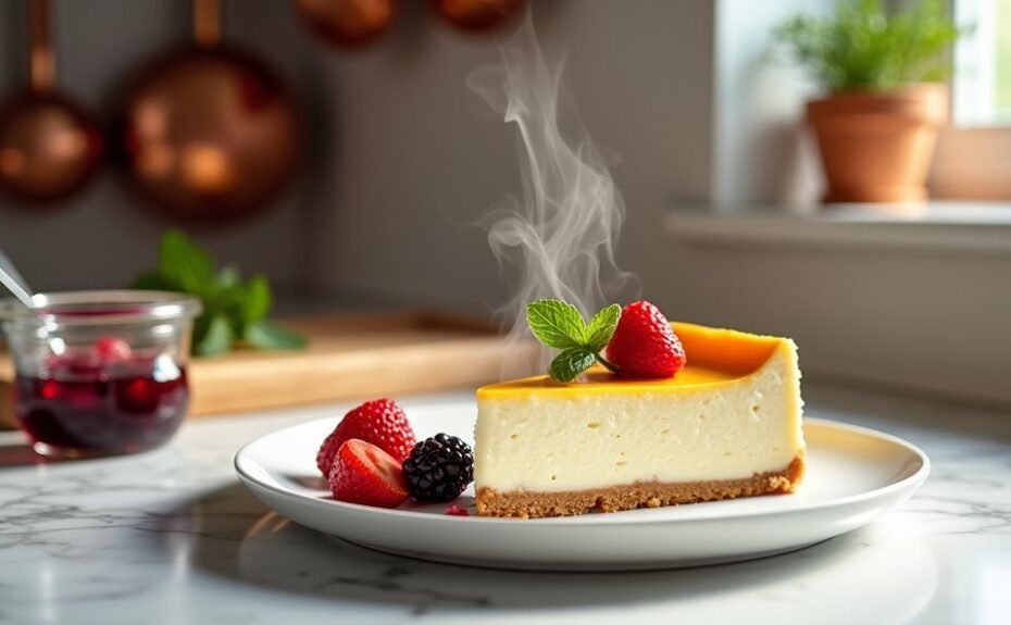 creamy sous vide cheesecake