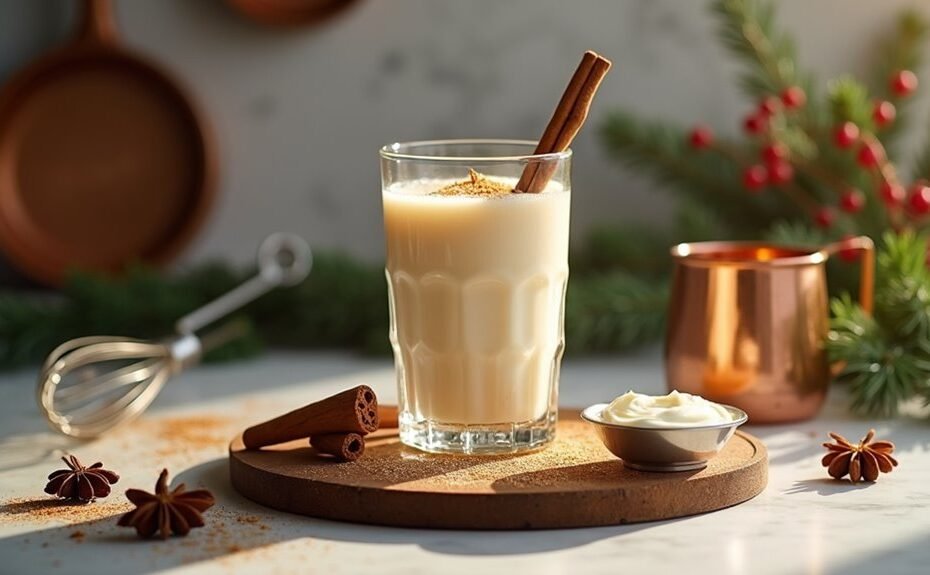 creamy sous vide eggnog