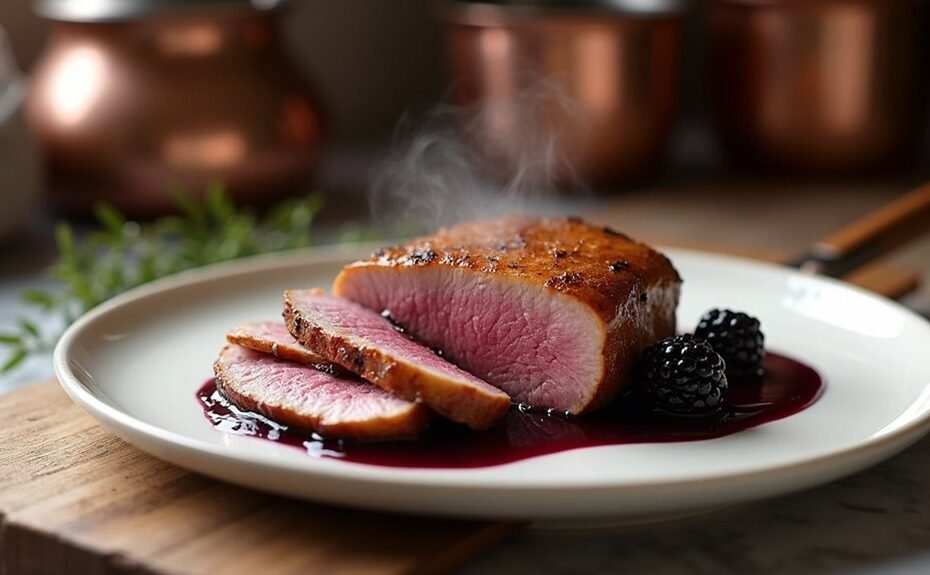 delicious duck with sauce
