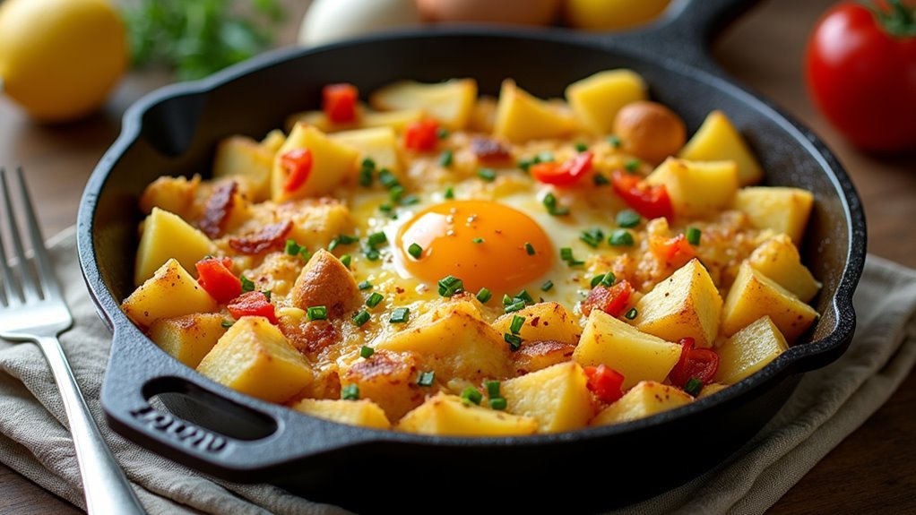 eggs and creamy potatoes