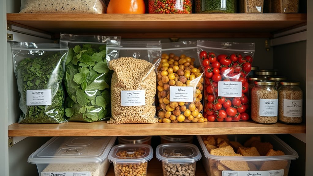 organizing vacuum sealed food supply