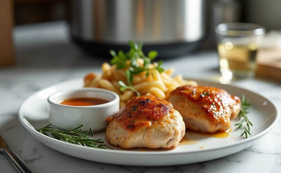 perfectly cooked chicken thighs