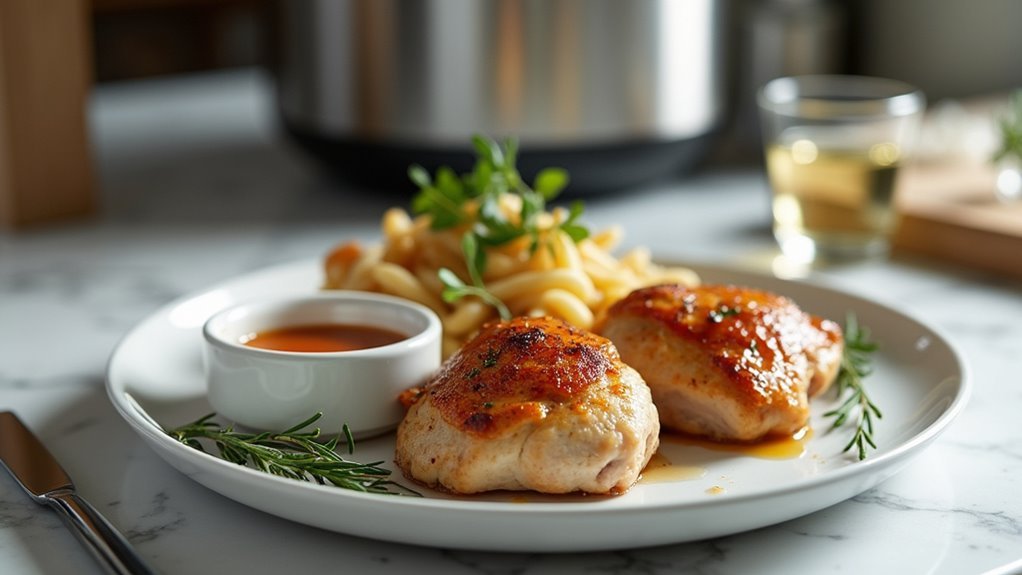 perfectly cooked chicken thighs