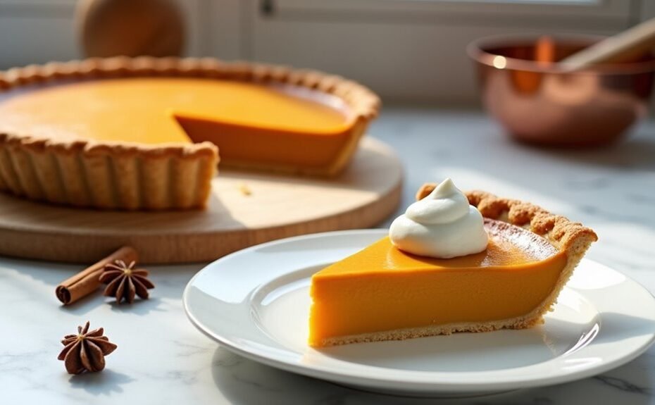 perfectly cooked pumpkin pie