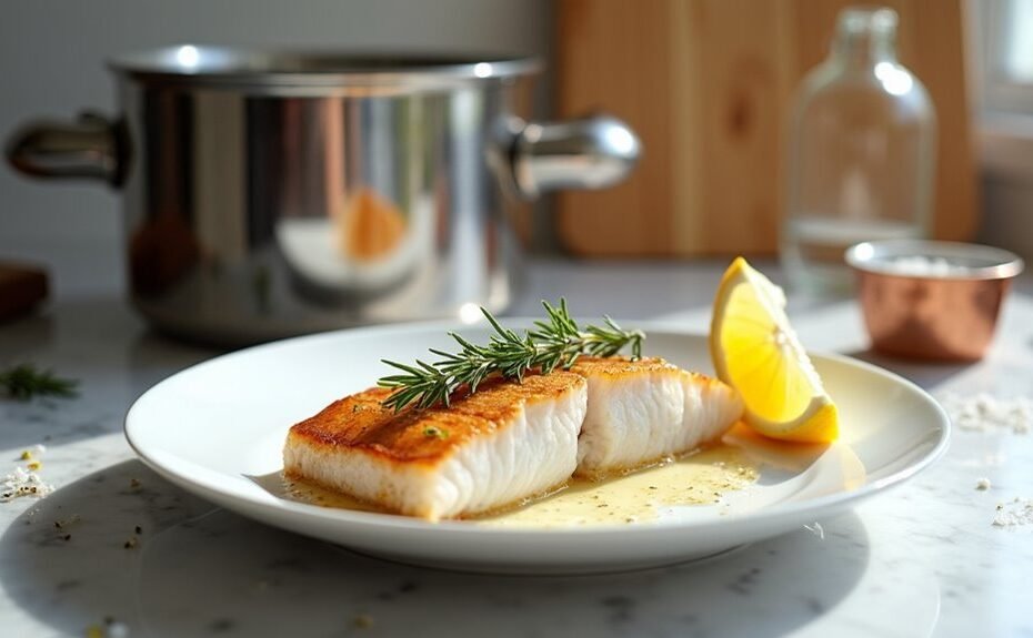 perfectly cooked swordfish dish
