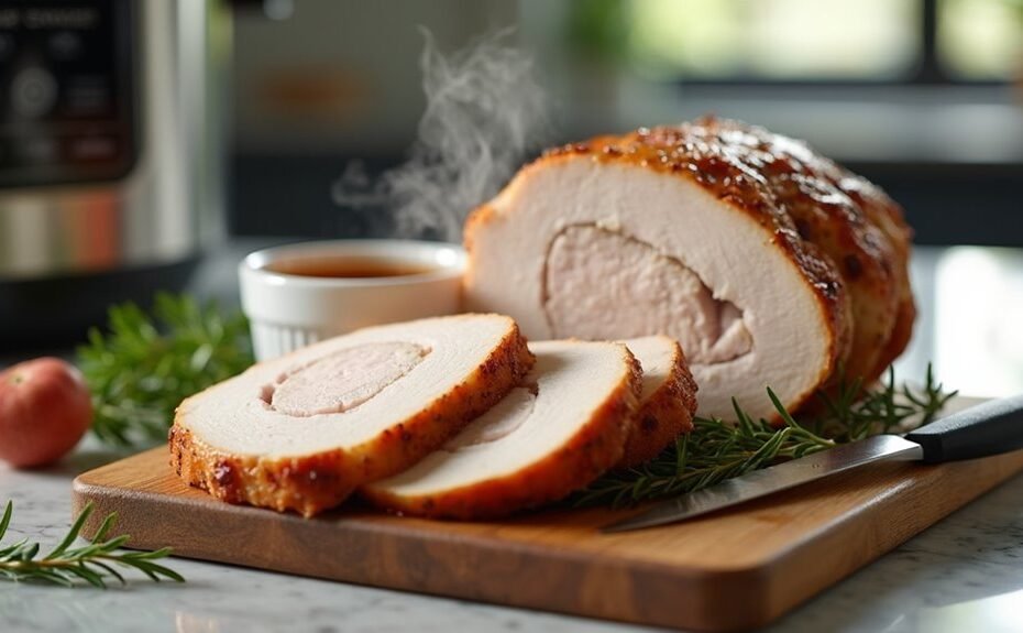 perfectly cooked turkey breast