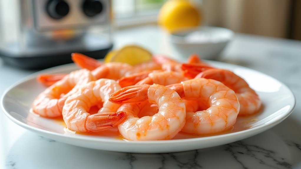 precise temperature for shrimp