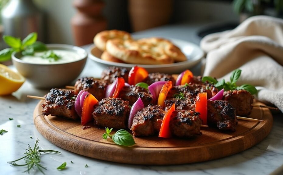 savory lamb skewers recipe