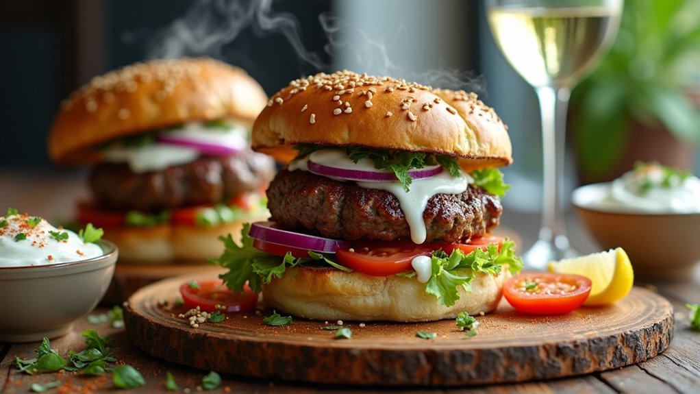 sear lamb burgers perfectly