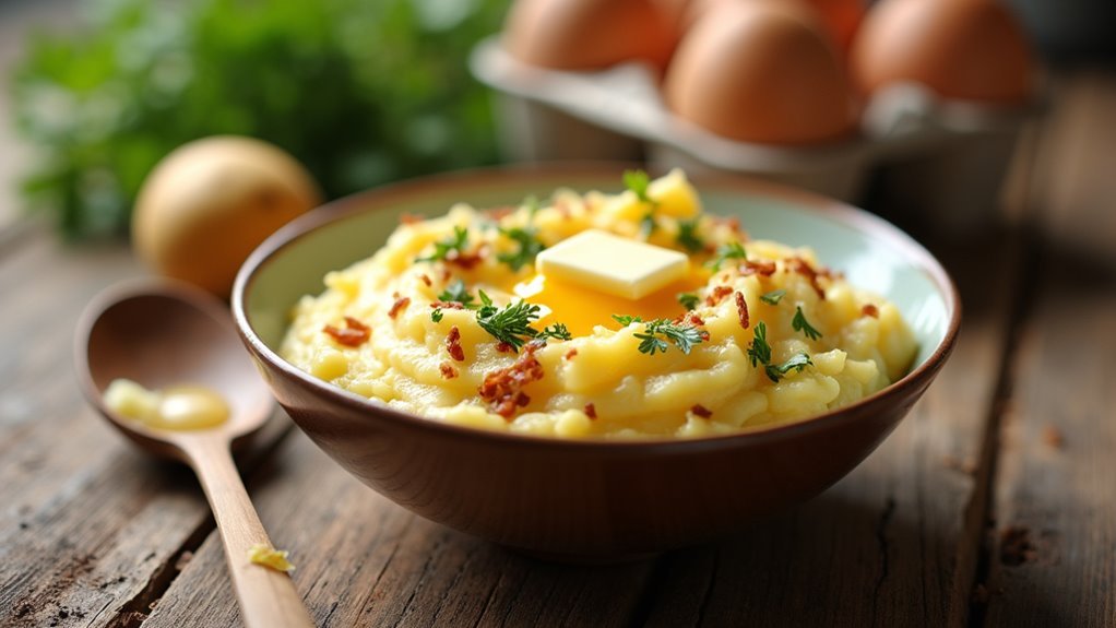 sous vide egg potato mash