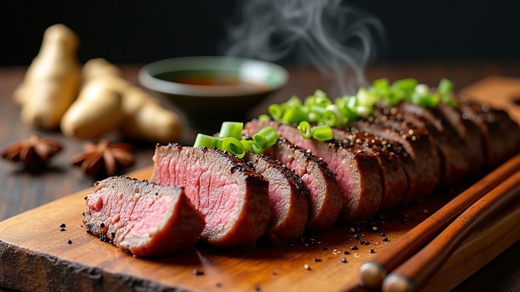 sous vide tender asian steak