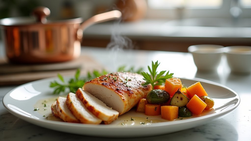 Tender flavorful sous vide chicken