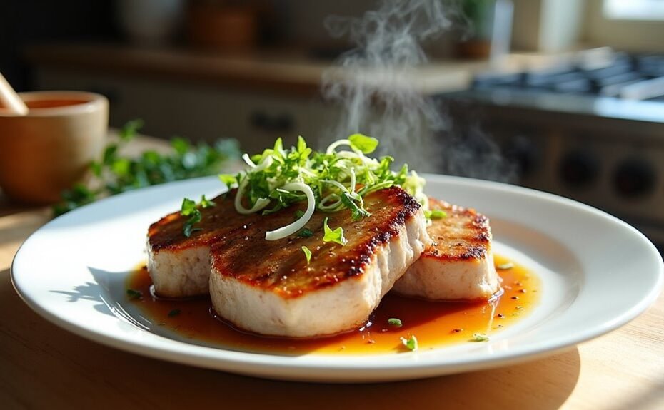 zesty ginger pork chops