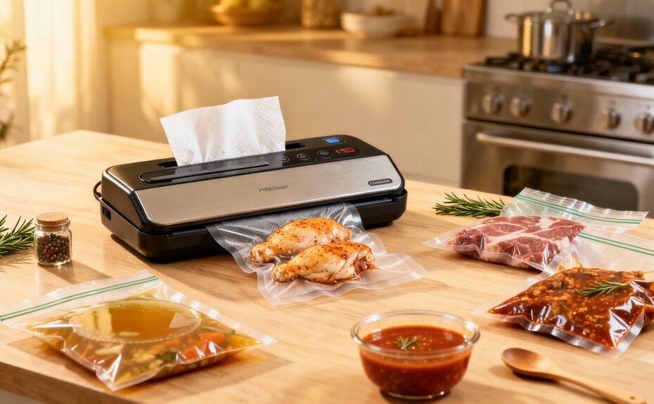 vacuum seal wet food